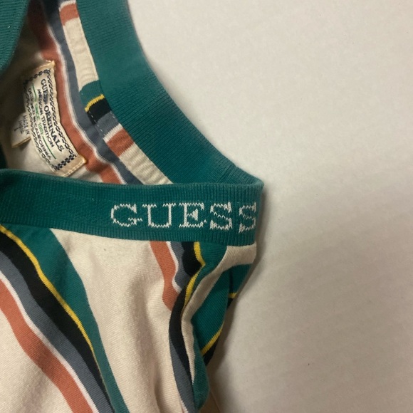 Vintage Guess Multicolor Embroidered Striped Shirt 90’s - Picture 3 of 7